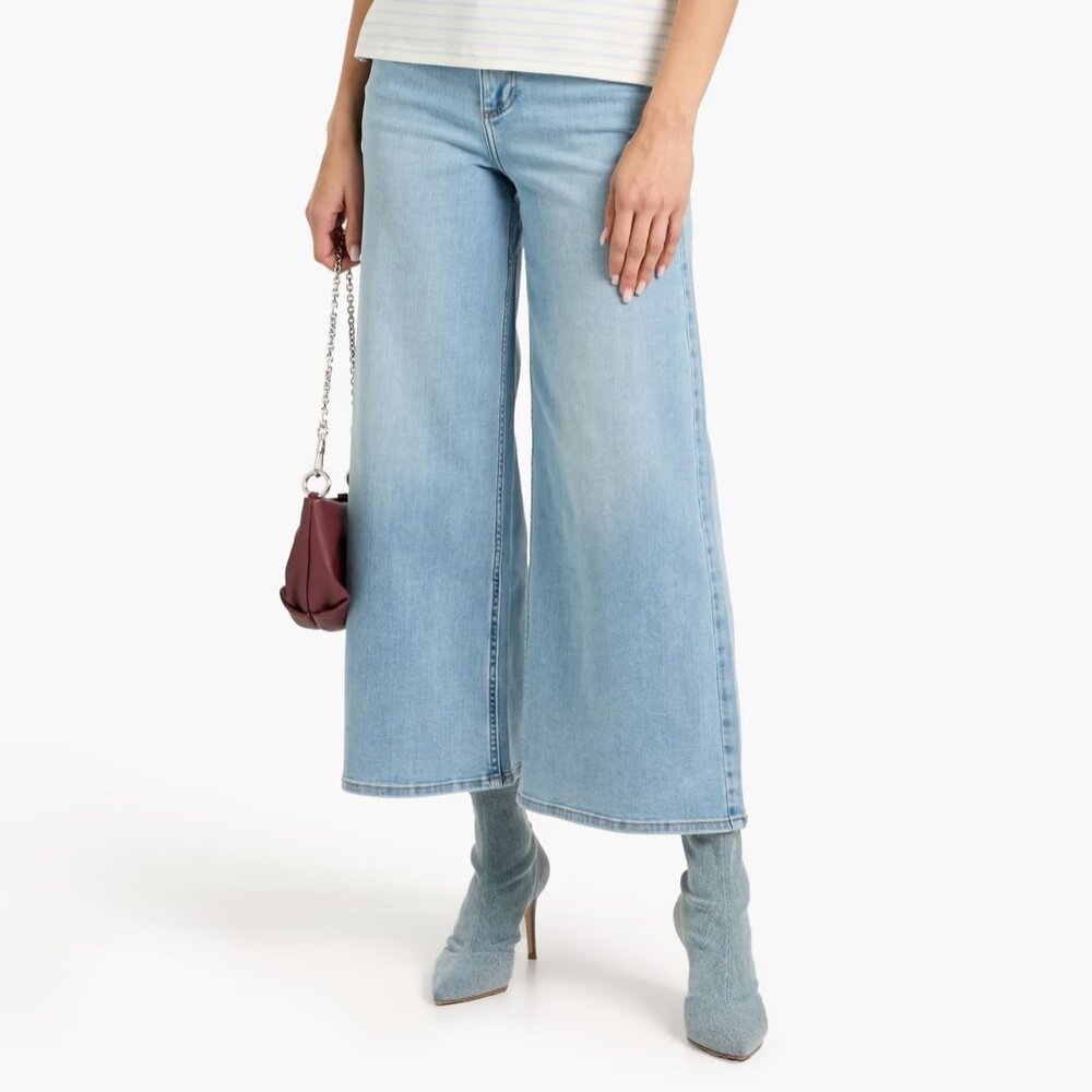 RAG & BONE Serena cropped high-rise wide leg jeans